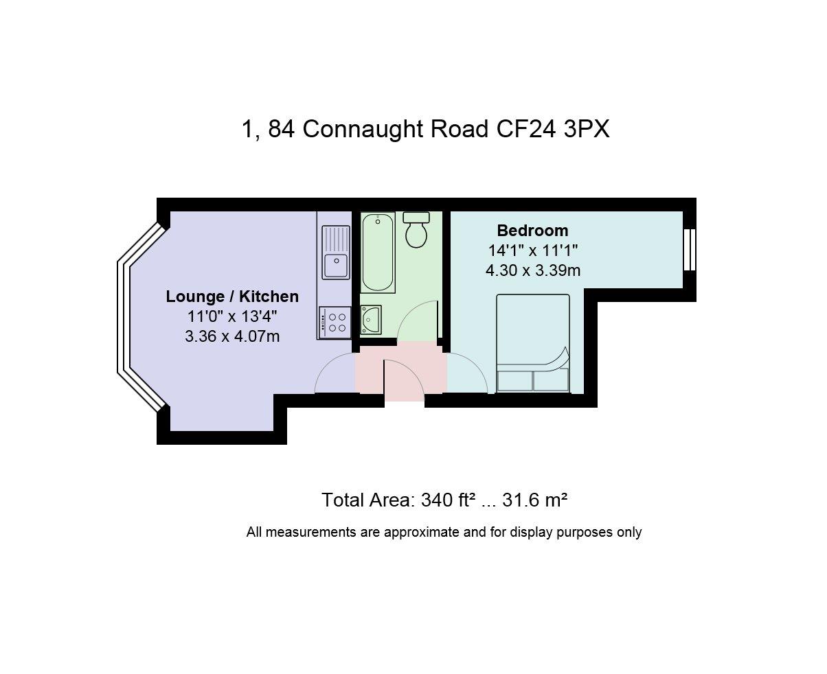 Floorplan for Connaught Road, Roath